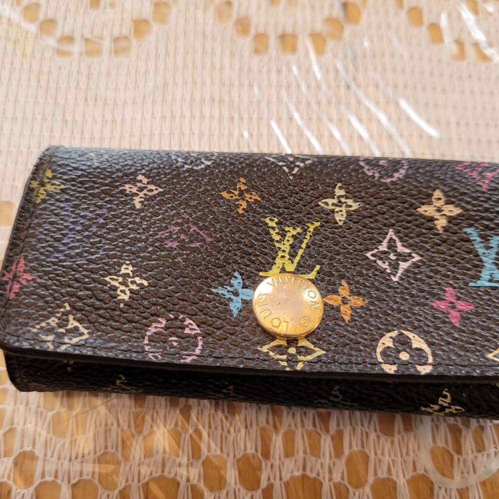 Auth 100% Louis Vuitton Monogram Multicolor  Multicles 4 blk key